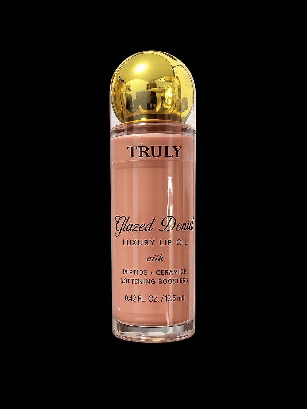 TRULY Glazed Donut Luxury Lip Oil - Peach Nude with Gold Cap